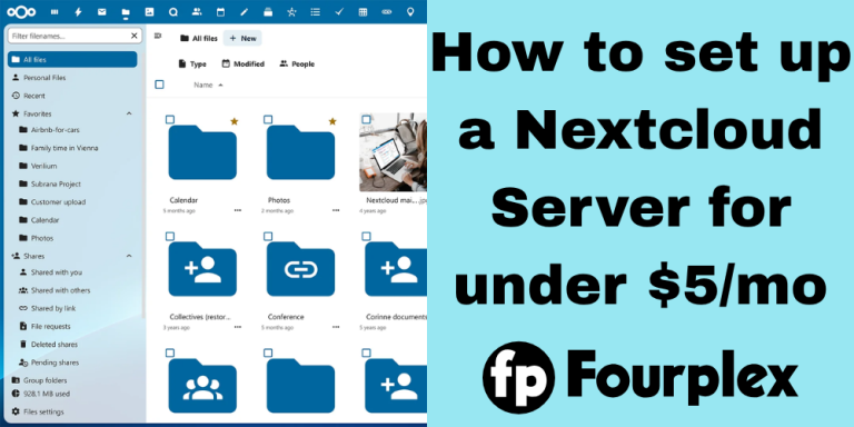 How to set up a Nextcloud Server for under $5/mo – Fourplex Telecom LLC
